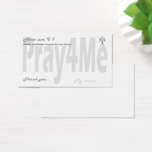 Pray for me remembrance card (Desk)