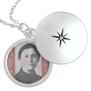 pray for me saint gemma locket necklace