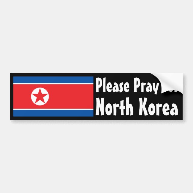 Pray for North Korea Bumper Sticker (Front)