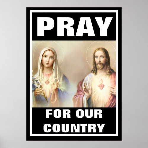 PRAY FOR OUR COUNTRY RELIGIOUS POSTER