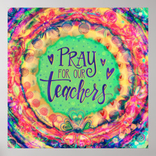 Pray for our Teachers Inspirivity School Education Poster
