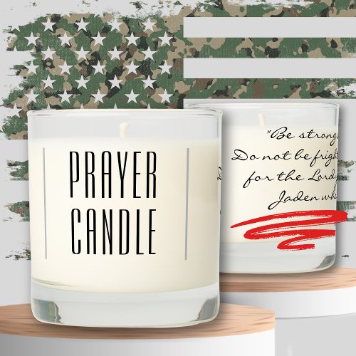 Pray For Our Troops Joshua 19 Military Prayer Scented Candle