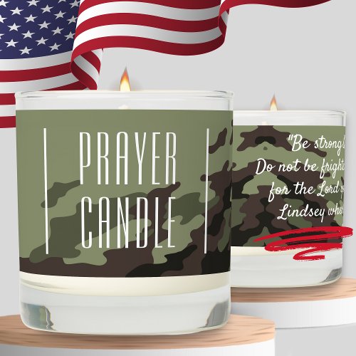 Pray For Our Troops Scripture Name Military Prayer Scented Candle