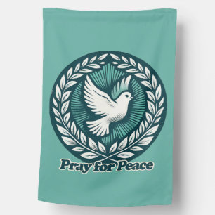 Pray for Peace Dove World Peace on Earth           House Flag