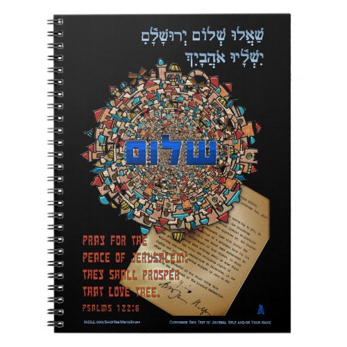 Pray For Peace For Jerusalem _ Personalized Notebook