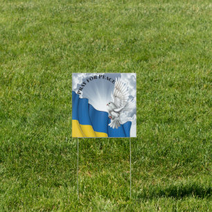 .Pray for Peace for Ukraine - See Back. Sign