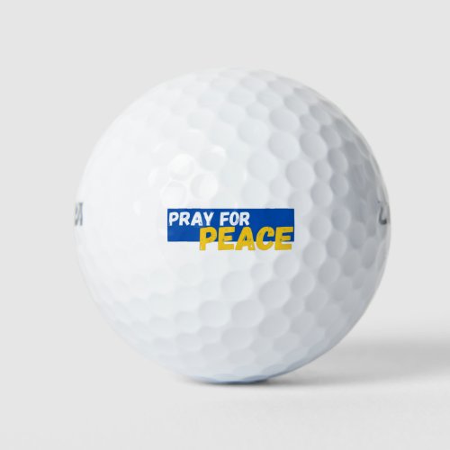 Pray For Peace Golf Balls