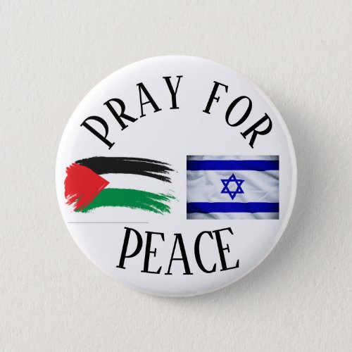 Pray for Peace Palestine Israel Button