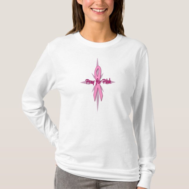 Pray for pink cross T-Shirt (Front)