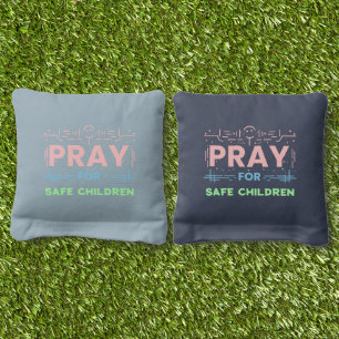 Pray for safe children cornhole bags
