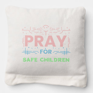 Pray for safe children cornhole bags