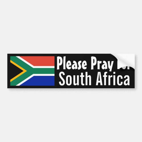 Pray for South Africa Bumper Sticker