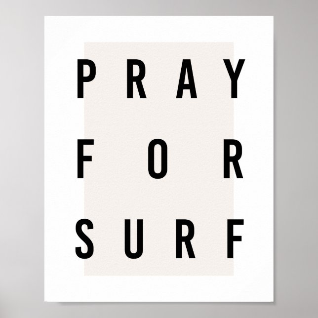 Pray for Surf Box Neutral Box Poster (Front)
