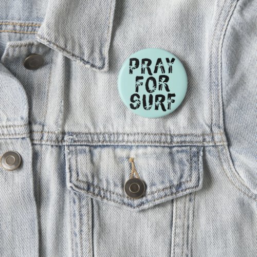 Pray For Surp Palm Tree Surfer Badge Button