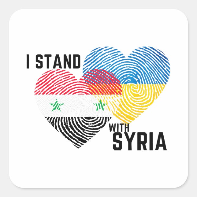 Pray for Syria Square Sticker (Front)