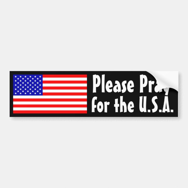 Pray for the USA Bumper Sticker (Front)