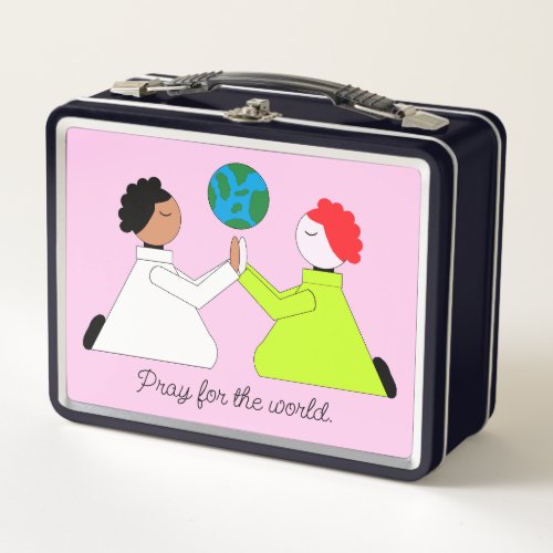 Pray for the World Metal Lunch Box