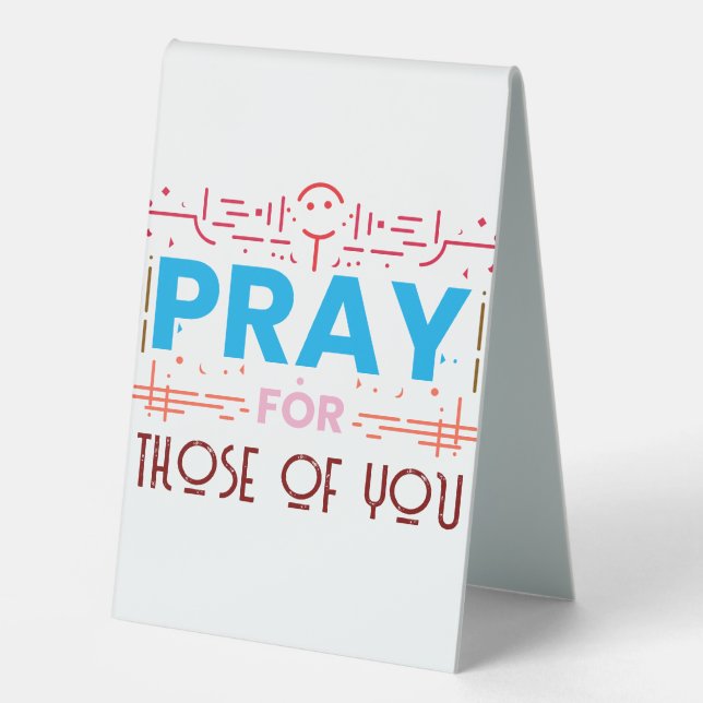 Pray for those of you table tent (Front)