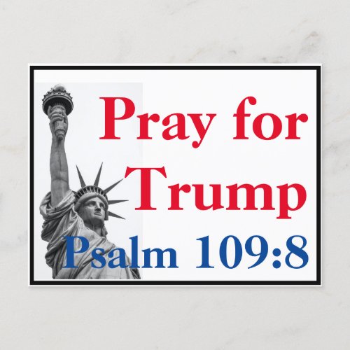 Pray for Trump postcard