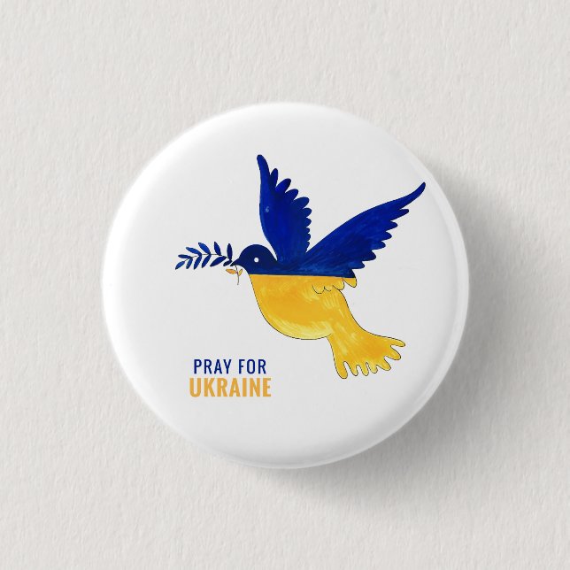 Pray for Ukraine Button (Front)