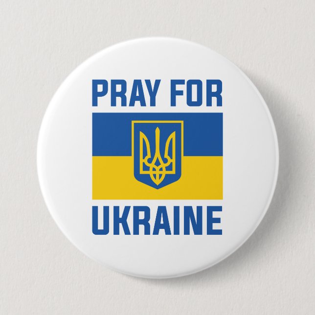 Pray For Ukraine Button (Front)
