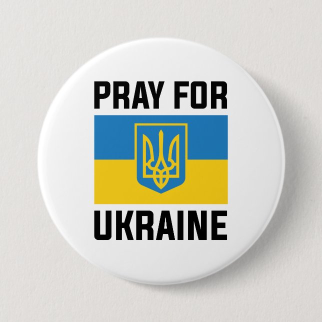 Pray For Ukraine Button (Front)