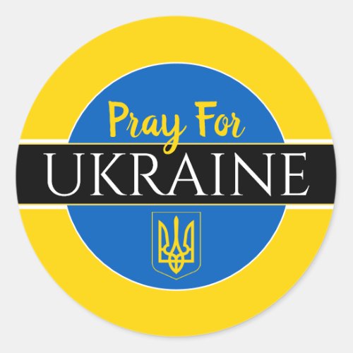 Pray For Ukraine Classic Round Sticker