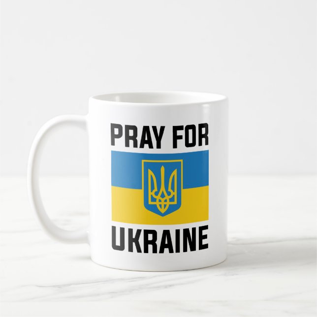 Pray For Ukraine Coffee Mug (Left)