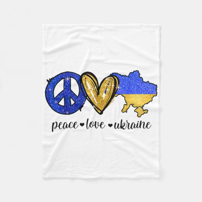 Pray For Ukraine  Fleece Blanket (Front)
