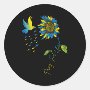 Pray For Ukraine Peace In Ukraine Dove Ukraine Classic Round Sticker