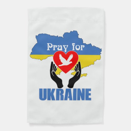 Pray for Ukraine _ Peace  Love Garden Flag
