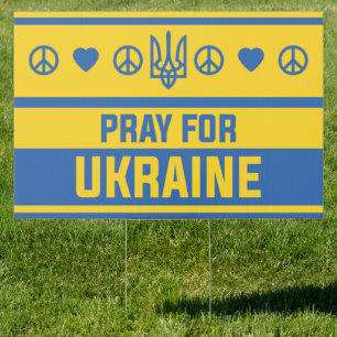 Pray For Ukraine Sign