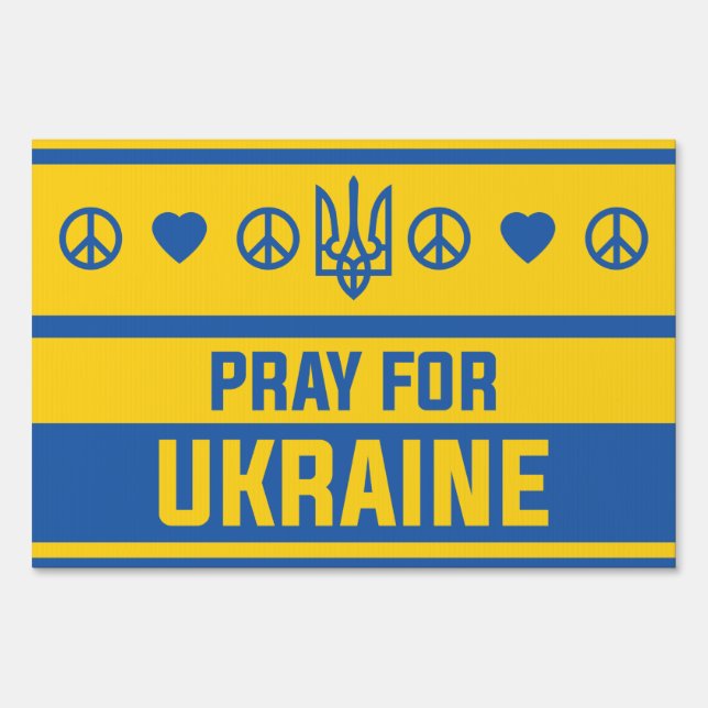 Pray For Ukraine Sign (Front)