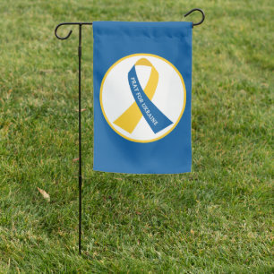 Pray for Ukraine Support Ribbon Garden Flag