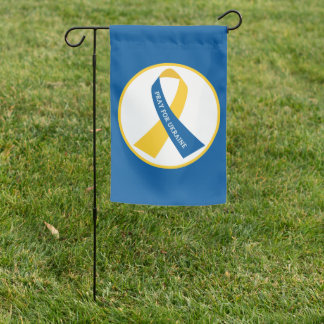 Pray for Ukraine Support Ribbon Garden Flag