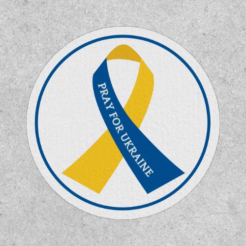Pray for Ukraine Support Ribbon Iron On Patch