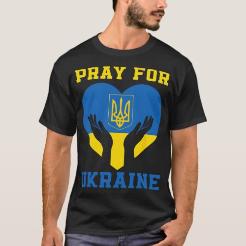 Pray For Ukraine Support Ukrainian I Stand With Uk T_Shirt