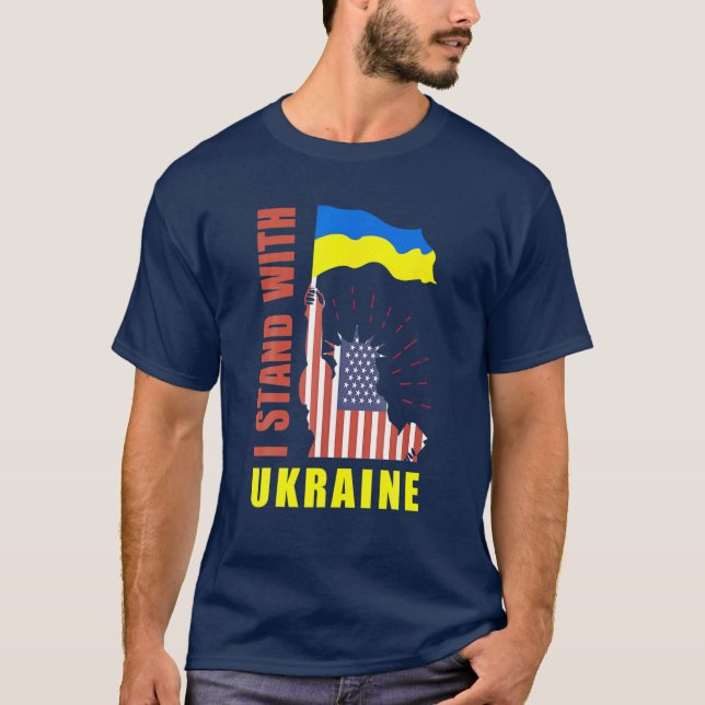 Pray For Ukraine Ukrainians Ukrainian Slava Ukrain T-Shirt (Front)