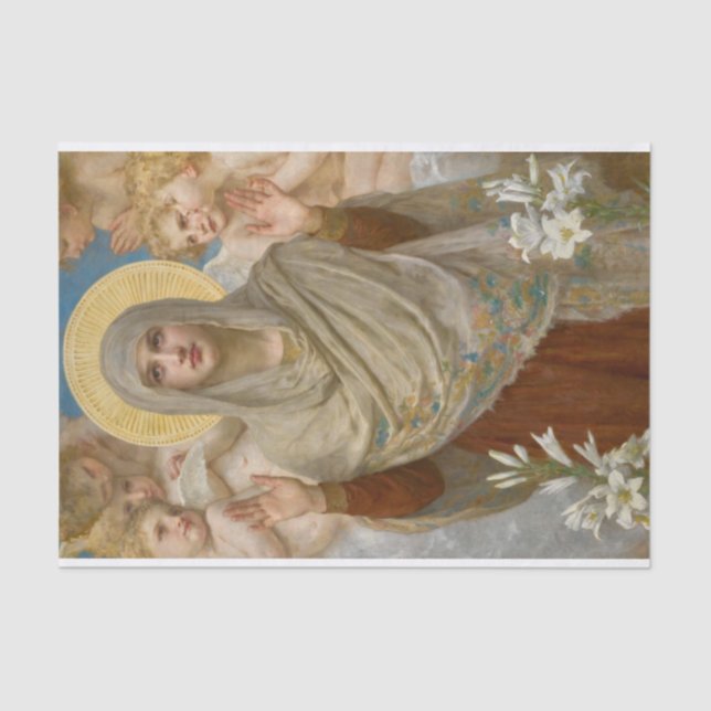 Pray For Us by William Bouguereau  Tissue Paper (Front)