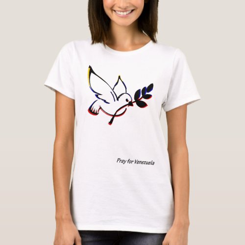 Pray for Venezuela SOS Venezuela dove of peace T_Shirt