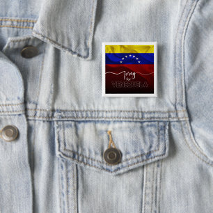 Pray for Venezuela – Venezuelan Flag Support Desig Button