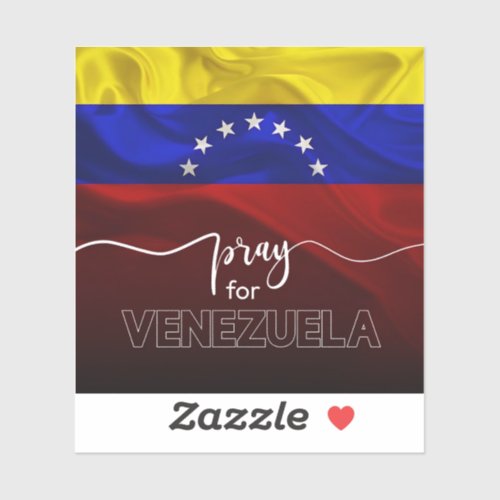Pray for Venezuela – Venezuelan Flag Support Desig Sticker