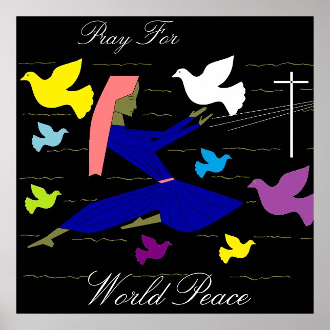 pray for world peace poster (Front)