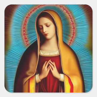 PRAY FOR WORLD PEACE SQUARE STICKER