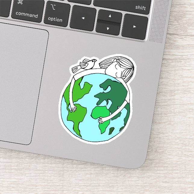Pray For World Peace Sticker (Detail)