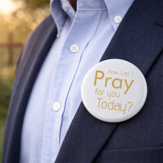 Pray For You Gold Christian Button (Creator Uploaded)