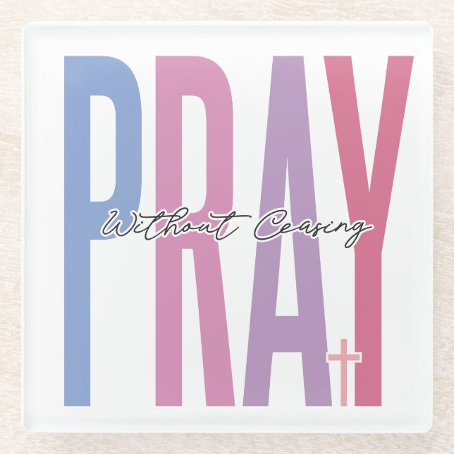 Pray Glass Coaster (Front)
