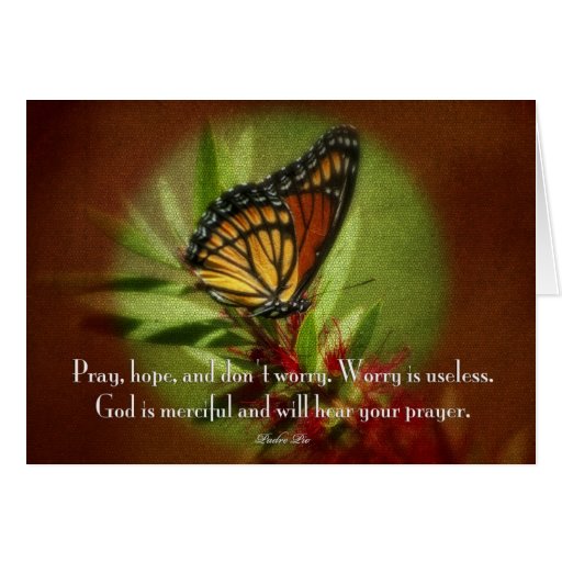 Pray Hope Don't Worry Card | Zazzle