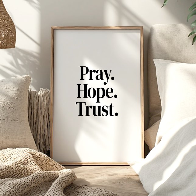 Pray Hope Trust – Islamic Minimalist Poster (Creator Uploaded)