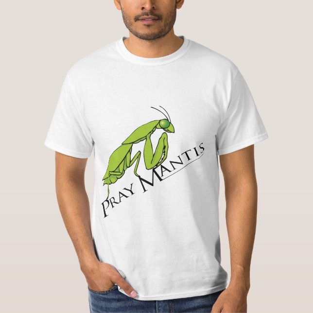 Pray Mantis green mens insect t-shirt (Front)